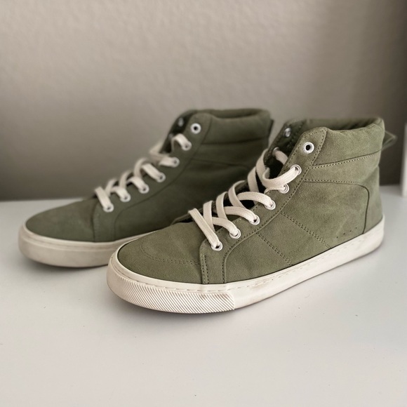 Olive High Top Sneakers - Picture 4 of 6